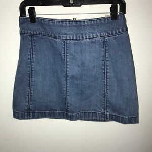 Free people denim skirt